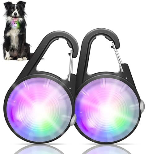 Dog Collar Light, 4 Modes Dog Lights for Night Walking, Rechargeable LED Pet Collar Light for Nighttime Clip o - view 2