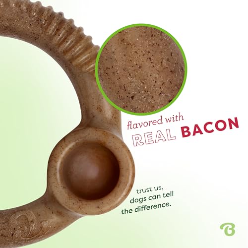 Benebone Ring Durable Dog Chew Toy for Aggressive Chewers, Real Bacon, Made in USA, Medium - view 3
