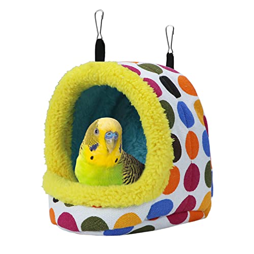 Litewoo Bird Hanging Hammock Winter Warm Parrot Nest House Bed Plush Snuggle Pet Cave Hammock Toy for Conure L - view 2
