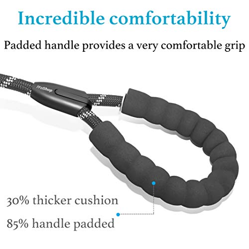 iYoShop Dual Dog Leash - 360° Swivel, No Tangle Walking Leash with Shock Absorbing Bungee for Two Dogs (Large, - view 5