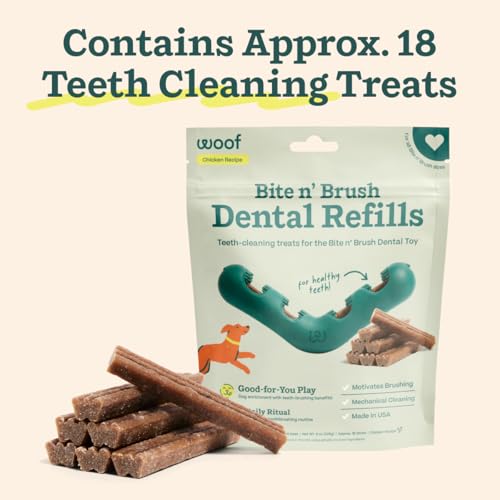 WOOF - Bite n' Brush Refills Treats for the Dog Toothbrush Toy - Scrub Plaque and Tartar from Your Dog's Teeth - view 5