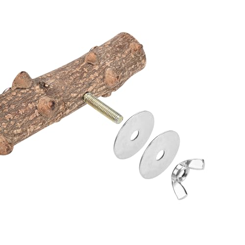 Mogoko Bird Ladder Perch for Cage, Natural Wood Bird Parrot Perch Stand Parrot Perch Bridge Climbing Chewing T - view 8