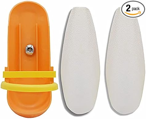 5.9"-6.53" Large Bird Cuttlebone for Parakeets, Cuddle Bone with Plastic Holder, Cuttlefish Bone for Sharp Bea