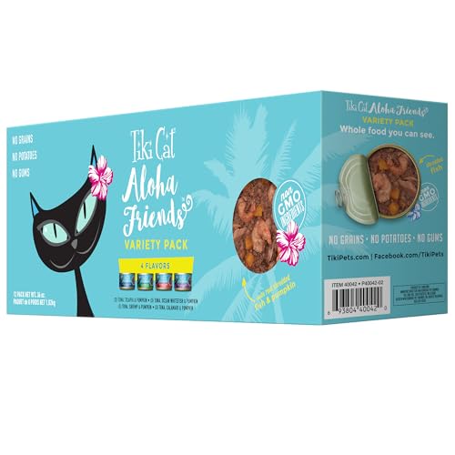Tiki Cat Aloha Friends Variety Pack, Seafood Flavors with Pumpkin, Wet, High-Protein & High-Moisture Cat Food, - view 2