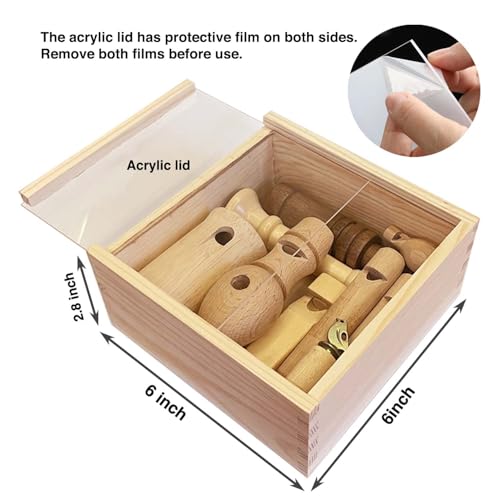 ZDH 9-Piece Wooden Bird Call Set – Handcrafted Bird-Call in Acrylic Wooden Box for Birdwatchers, Nature Lovers - view 3