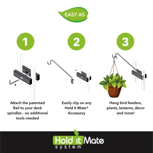 Hold It Mate Long Hook Kits Ideal for Bird Feeders, Lighter Flower Baskets, Chimes, etc. for Vertical Spindled - view 4
