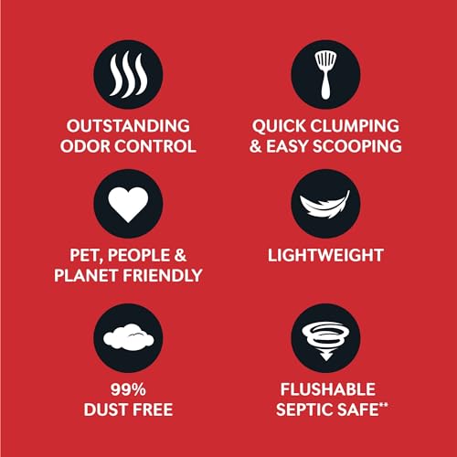 WORLD'S BEST CAT LITTER Multiple Cat Unscented, 32-Pounds - Natural Ingredients, Quick Clumping, Flushable, 99 - view 5