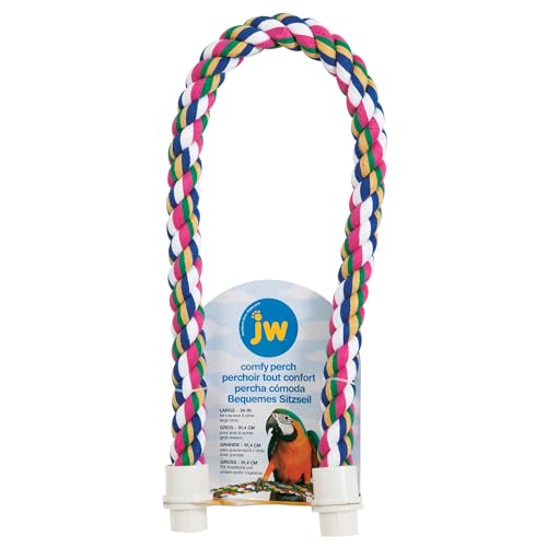 JW Pet Comfy Perch For Birds Flexible Multi-color Rope, Large - 36" Length - view 2