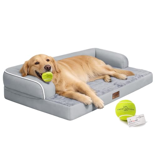 Comfort Expression Washable Orthopedic Dog Bed for Extra Large Dogs XL Grey | Waterproof Memory Foam Pet Bed 4 - view 2