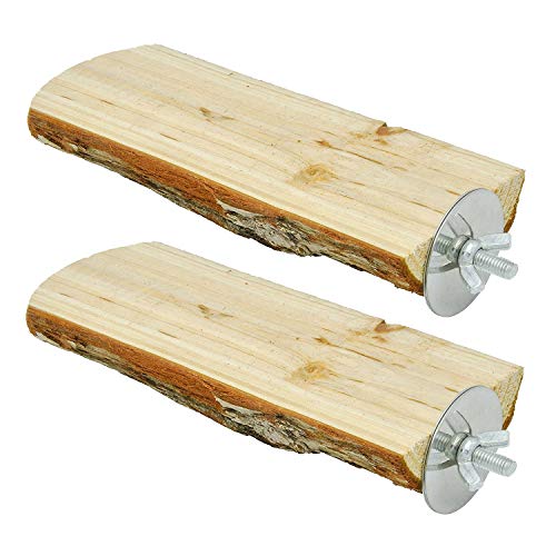 Niteangel Parrot Cage Perch, Wooden Platform for Birds (2 Packs) - view 2