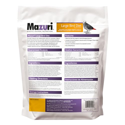 Mazuri | Nutritionally Complete Food for Large Birds | 3 Pound (3 lb.) Bag - view 3