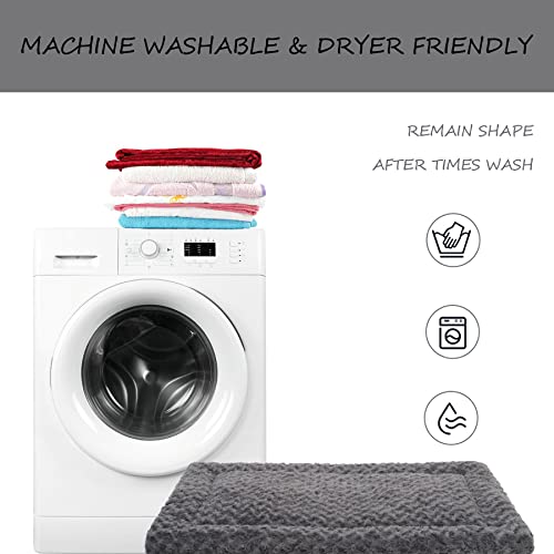 Washable Dog Bed Mat Ultra Soft Dog Crate Pad Comfy Fluffy Pet Kennel Beds Sleeping Mattress for Large Jumbo M - view 7