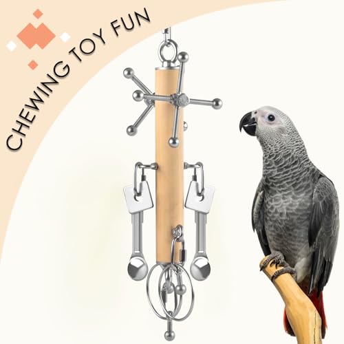 KATUMO Bird Toys, Parrot Pull Spoons, Spinning Toys for Small to Large Parrots - view 4