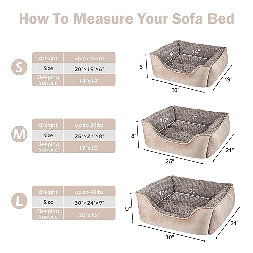 JOEJOY Rectangle Dog Bed for Large Medium Small Dogs - Washable Orthopedic Sofa Bed, Soft Breathable Puppy & P - view 5