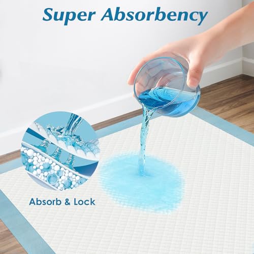 50 Count 36" x 36" Super Absorbency Disposable Underpads - Leakproof Quick Drying Pads for Baby, Puppy & Adult - view 4