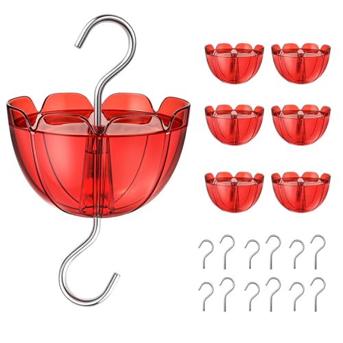 6-Pack Hummingbird Feeder Ant Guard-Large Ant Moat for Hummingbird Feeders, Outdoor Ant-Proof Handing Feeders 