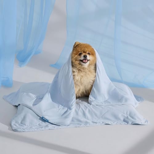 Bedsure Cooling Blanket for Small Dogs with Breathable Air-Core Fill Q-MAX>0.4 - Dog Cooling Mat Soft, Lightwe - view 2