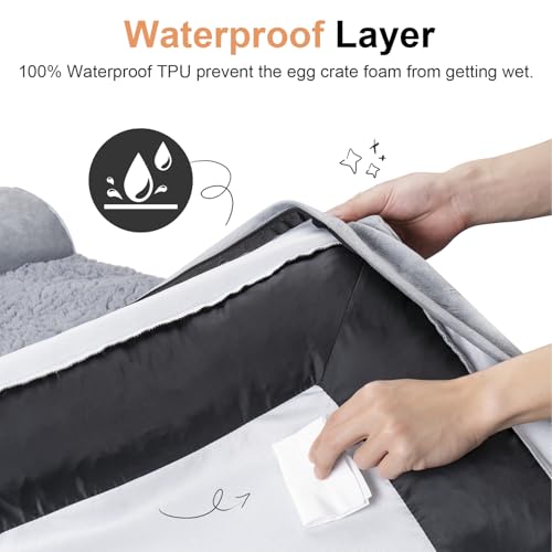 Large Dog Bed Orthopedic Washable: Beds Bolster XL Bed Large Big Dogs Memory Foam Couch Sofa Waterproof with R - view 5