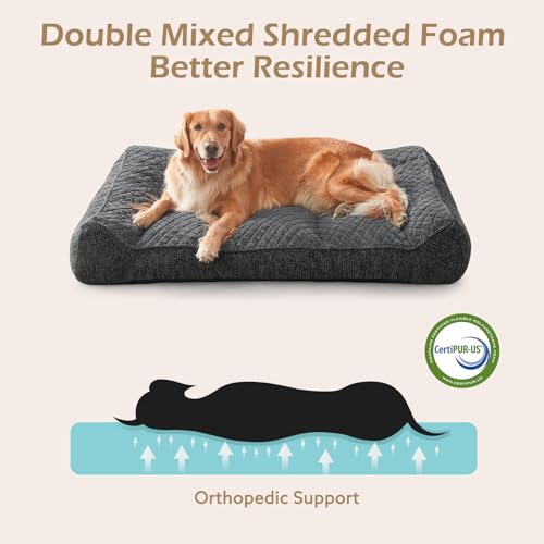 JOEJOY XL Orthopedic Dog Beds Large Sized Dog, Extra Thick Supportive Big Dogs Couch Bed with Sides, Ultra Sof - view 4