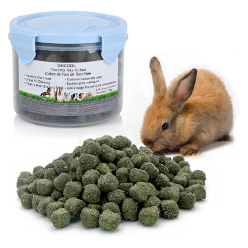 Timothy Hay Cubes 6oz -100% Natural Timothy Hay Made for Rabbits Sulcata Tortoise Guinea Pig, 6 oz - view 2