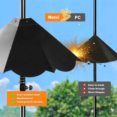 Oversized 21 Inch Metal Squirrel Baffle, Chew-Proof Weatherproof Squirrel Guard for Bird Feeder Pole and 4x4 P - view 5