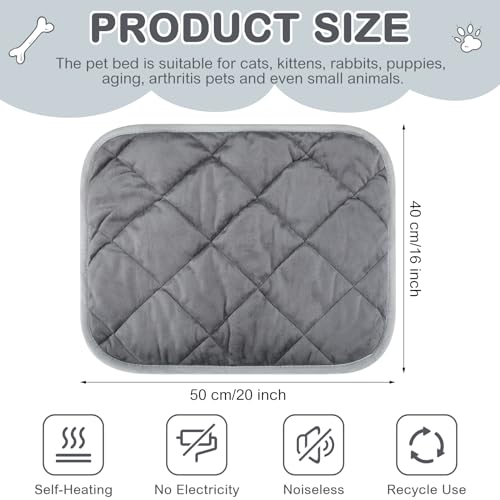 4 Pack Self Heating Cat Pad Self Warming Dog Mat Reflects Body Heat Extra Warm Thermal Pet Pad Washable Dog Ca - view 3
