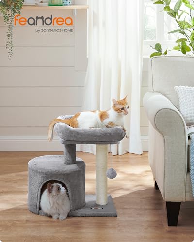 Feandrea Cat Tree, Small Cat Tower with Sisal Scratching Post, Plush Condo with Padded Perch, for Small Spaces - view 3