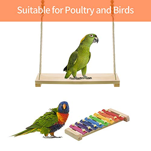 Swing Toys Xylophone, 2pcs Chicken Toys for Poultry Run, Rooster Hens Chicks Pet Parrots Macaw Entertainment,  - view 3