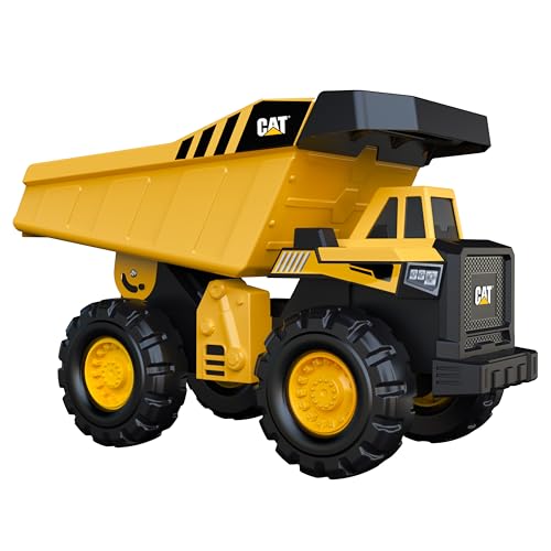 Cat Construction Toys, Steel Dump Truck 16" - Real Steel Body, Working Dump Bed, Oversize All-Terrain Wheels,  - view 2