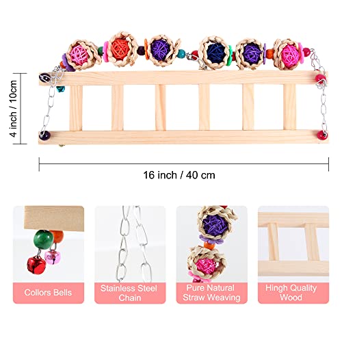 8PCS Chicken Toys for Coop Accessories, Chicken Swing, Xylophone, Mirror, Vegetable Hanging Feeder, Fruit Rack - view 4