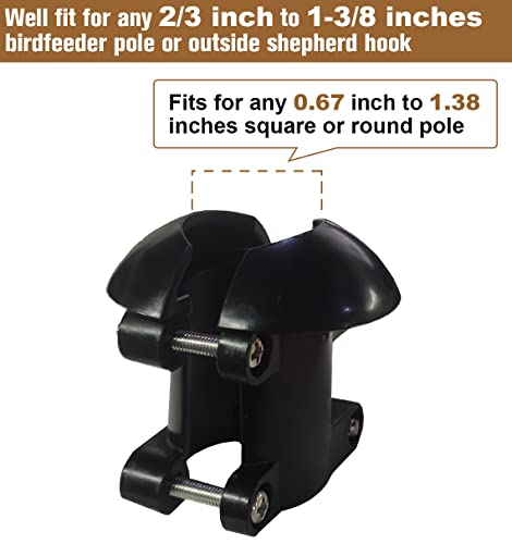 Garbuildman Squirrel Baffle Accessory for Bird Feeder Pole, Pole Mounted Buckle Stopper for Bird House Guard,  - view 3
