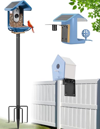 XDW-GIFTS Bird House Pole, 1 Pack 109 Inch Metal Bird Feeder Pole for Outdoor, with 5-Prong Heavy Duty Base fo - view 2
