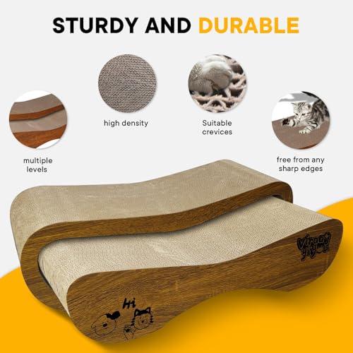 2 in 1 Cat Scratcher Bed, Cat Scratching Board, Cats Scratcher Set, Scratch-Resistant Cat Scratching Post Larg - view 3