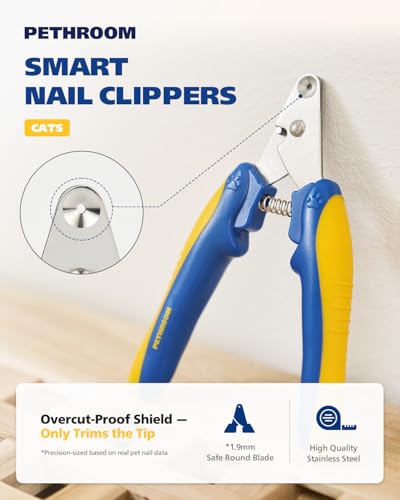 [PETHROOM] Cat Nail Clipper Trimmer for Indoor Cats with Circular Cut Hole (2mm) | Premium Sturdy Stainless St - view 3