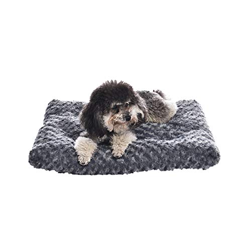 Basics Cat and Dog Bed and Crate Pad, Machine Washable, Indoor, 23 x 18 x 2.5 inches, Gray - view 2