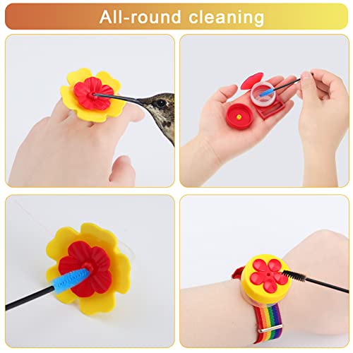 38 Pcs 3 Size Hummingbird Feeder Cleaning Brush Mini Nylon Tube Brush with 16 Flowers Bird Replacement Parts D - view 5