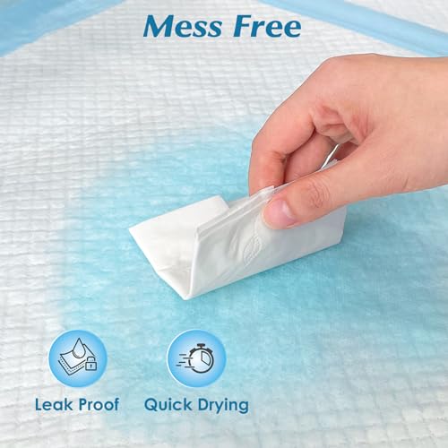 50 Count 36" x 36" Super Absorbency Disposable Underpads - Leakproof Quick Drying Pads for Baby, Puppy & Adult - view 5