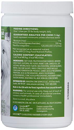 Brand - Wag Probiotic Supplement Chews for Dogs, Supports Digestive Health and Gut Flora, Natural Duck Flavor, - view 4