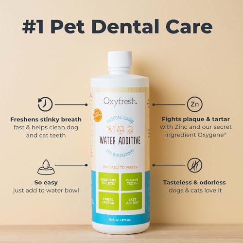 Oxyfresh Premium Pet Dental Care Solution Pet Water Additive: Best Way to Eliminate Bad Dog Breath and Cat Bad - view 3