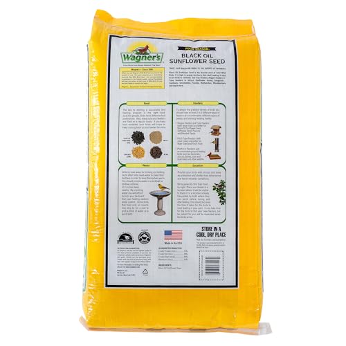 Wagner's 76027 Black Oil Sunflower Wild Bird Food, 25-Pound Bag - view 3