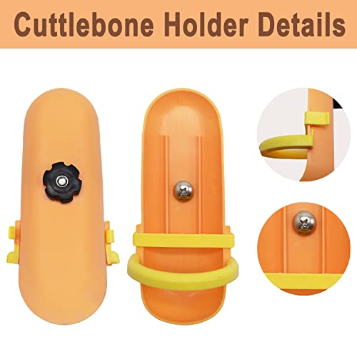 5.9"-6.53" Large Bird Cuttlebone for Parakeets, Cuddle Bone with Plastic Holder, Cuttlefish Bone for Sharp Bea - view 4