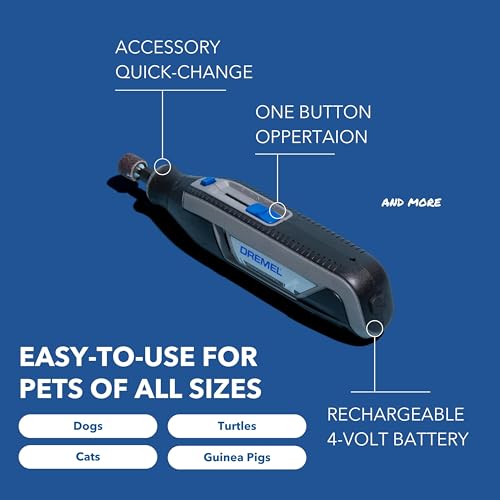 Dremel PawControl 7760-PET Dog Nail Grinder and Trimmer - Cordless & Rechargeable Pet Grooming Tool Kit - Safe - view 3