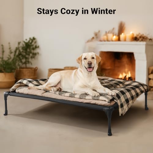 Veehoo Outdoor Elevated Dog Bed Large Sized Dogs, Large Cooling Raised Dog Cots Beds Training Platform Off Gro - view 3