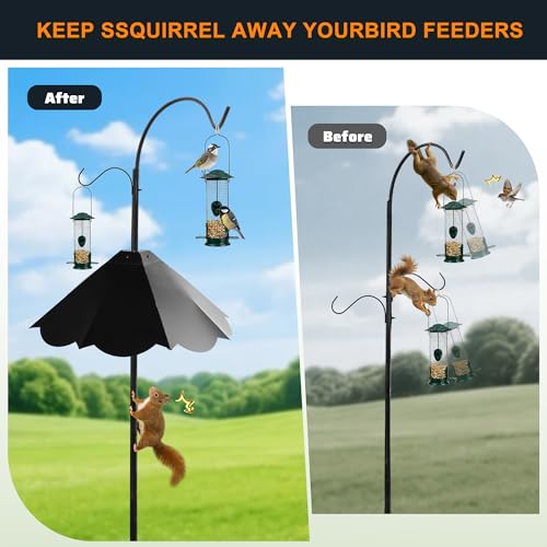 Oversized 21 Inch Metal Squirrel Baffle, Chew-Proof Weatherproof Squirrel Guard for Bird Feeder Pole and 4x4 P - view 3