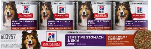 Hill's Science Diet Adult 1-6 Sensitive Stomach & Sensitive Skin Wet Dog Food, Tender Turkey & Rice Stew in Gr - view 2