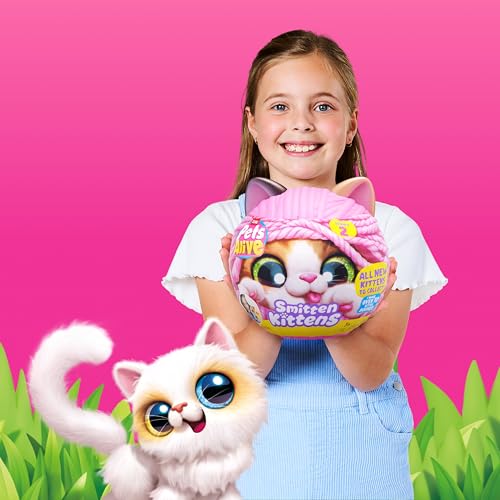 Pets Alive Smitten Kittens Series 2 (Calico Cat) by ZURU – Interactive Plush Cat Toy with 10 Sounds, Surprise  - view 4
