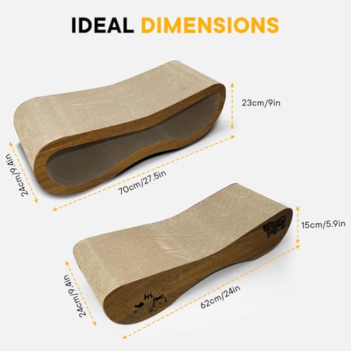 2 in 1 Cat Scratcher Bed, Cat Scratching Board, Cats Scratcher Set, Scratch-Resistant Cat Scratching Post Larg - view 4