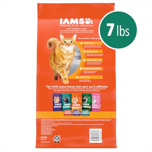 IAMS Proactive Health Adult Hairball Care Dry Cat Food with Chicken and Salmon, 7 lb. Bag - view 3