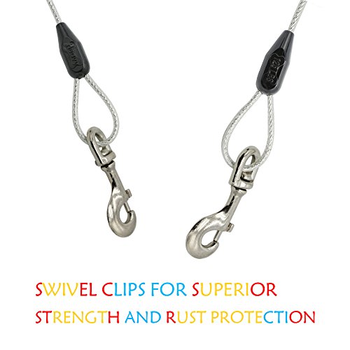 Petest 30ft Reflective Tie-Out Cable for Heavy Dogs Up to 125 Pounds - view 5