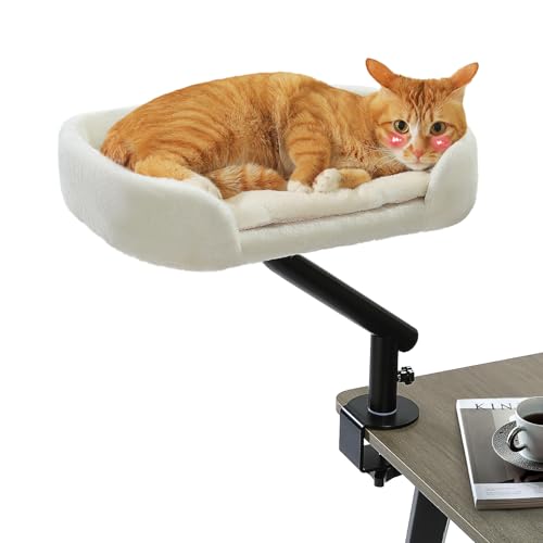 PAWZ Road Cat Desk Bed for Indoor Cats, Cat Bed for Desk Supports Up to 50 lbs, 360° Rotation & Adjustable, Ne - view 2